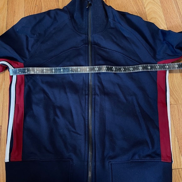 Lululemon navy, red & white stripe zip up - Picture 5 of 8